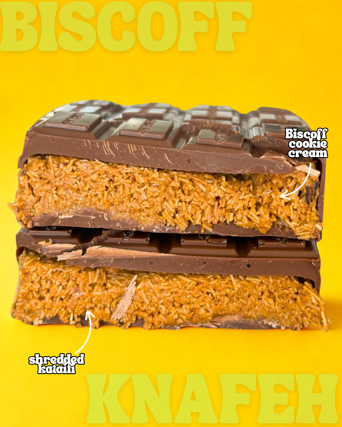 *REFILL* Biscoff Knafeh Stuffed Chocolate Bar without Reusable Mold