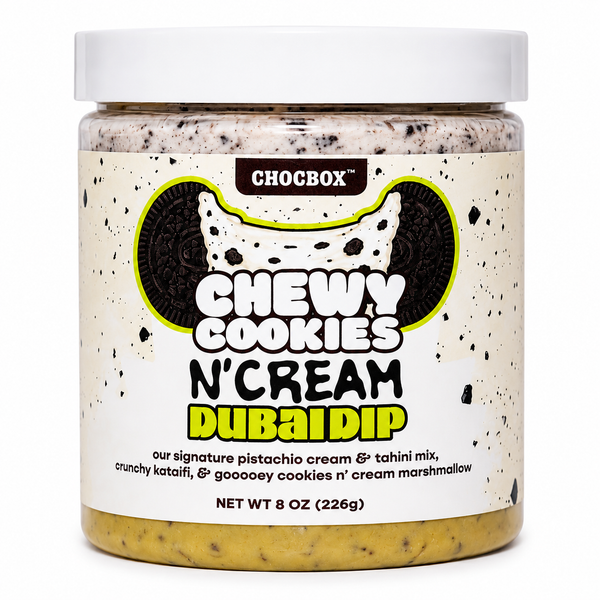 Chewy Cookie 'N Cream Dubai Dip – Chocbox LA