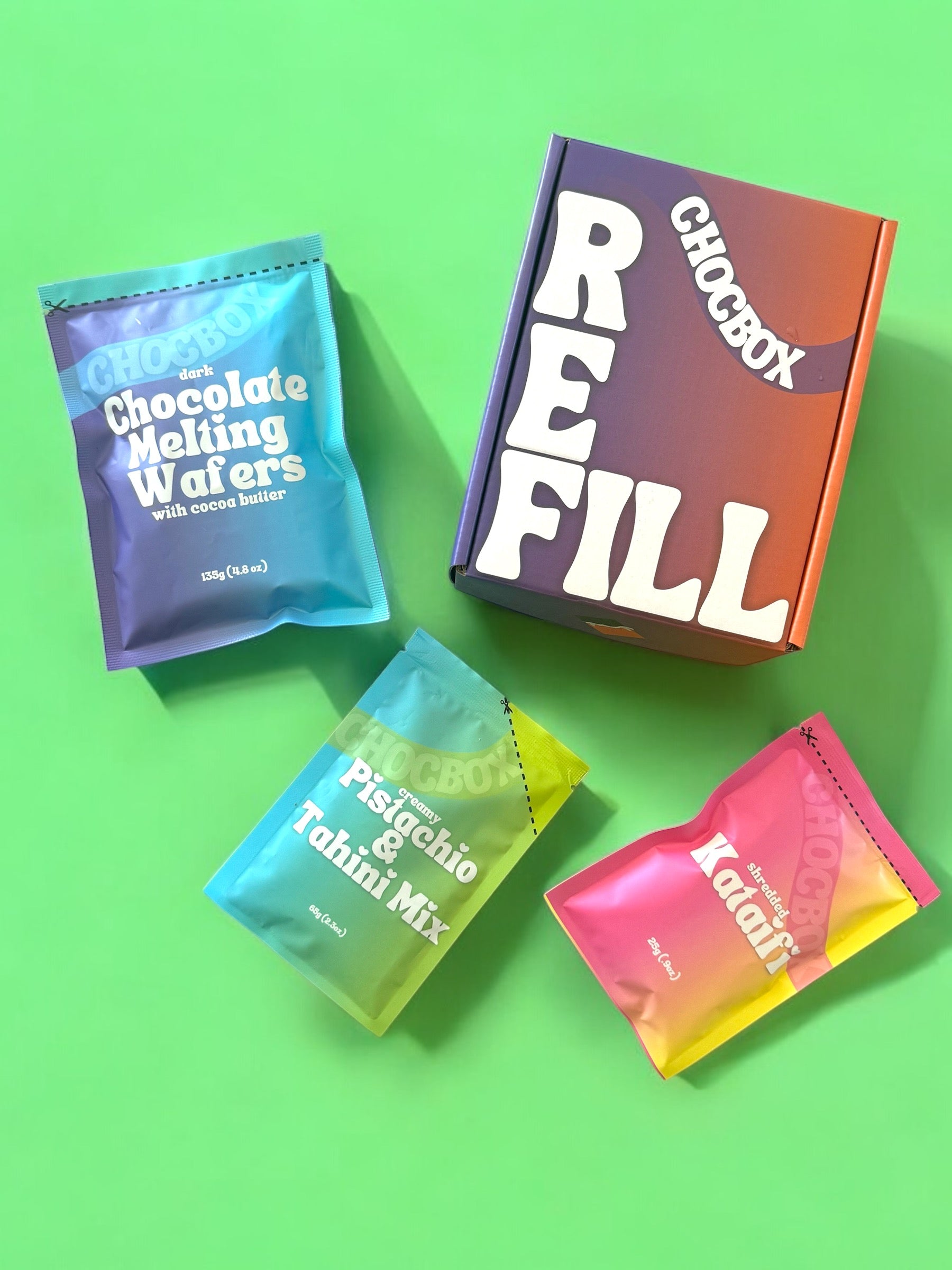 *REFILL* Pistachio Knafeh Stuffed Chocolate Bar Kit without Reusable Mold