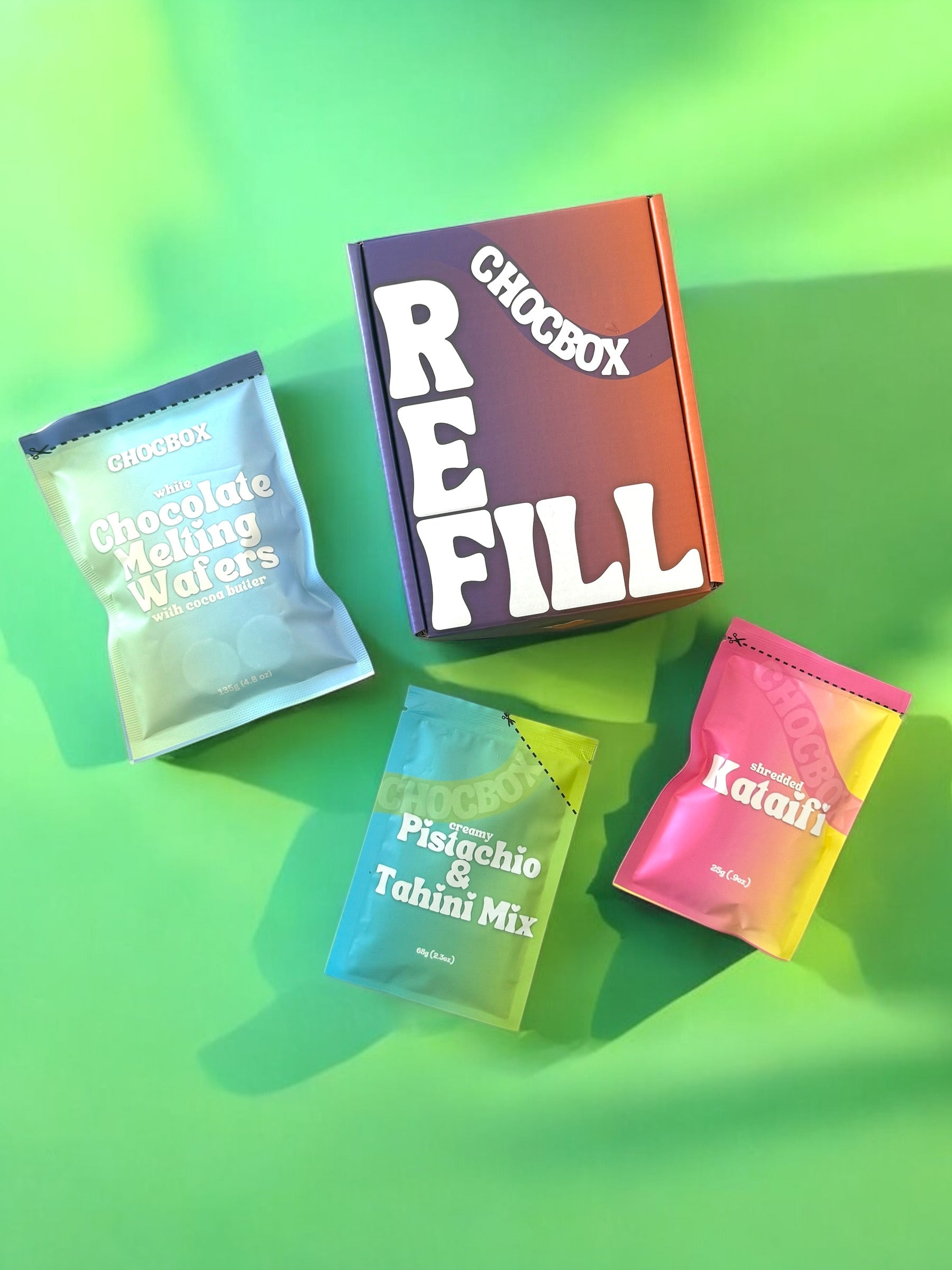 *REFILL* Pistachio Knafeh Stuffed Chocolate Bar Kit without Reusable Mold