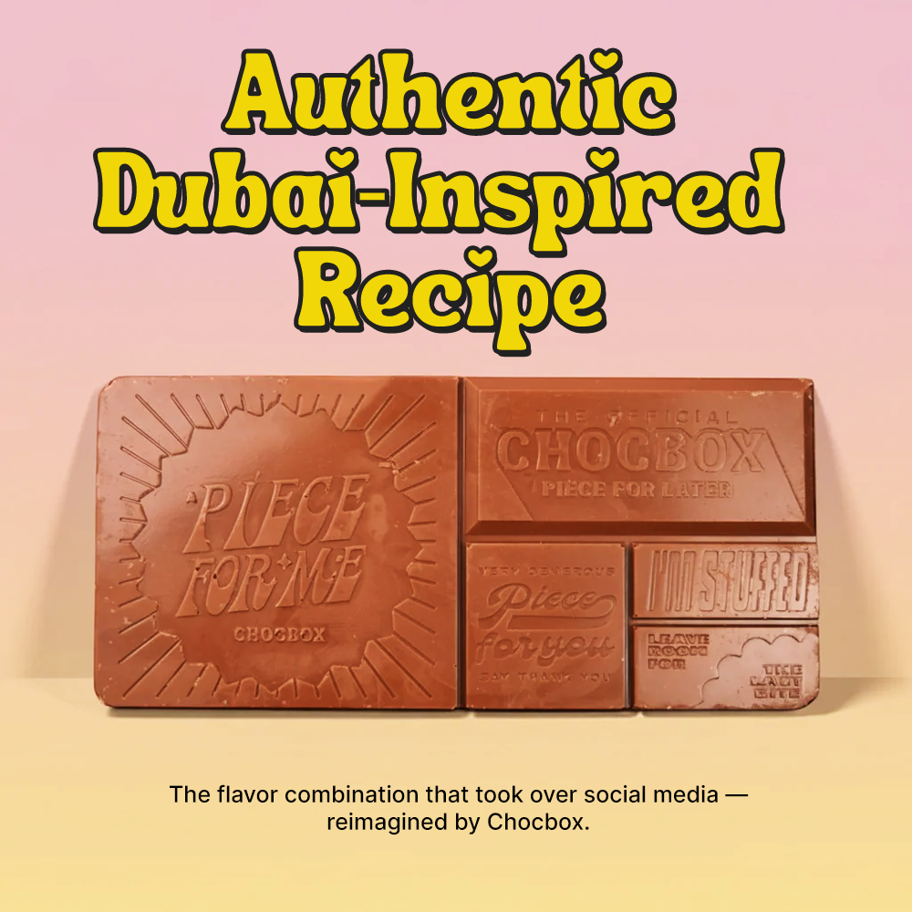 Chocbox Dubai Milk Chocolate Bar & Strawberry Crunch Bars