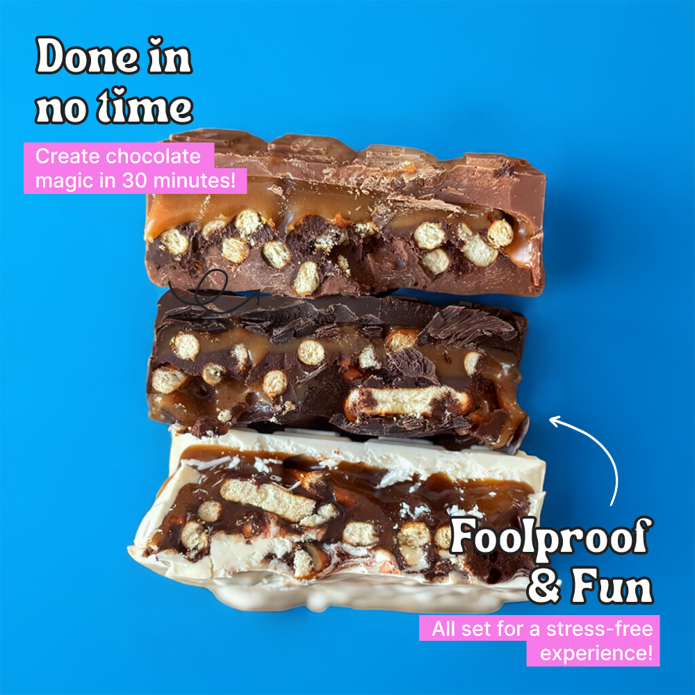Twisted Caramel Stuffed Chocolate Bar Kit with Reusable Mold