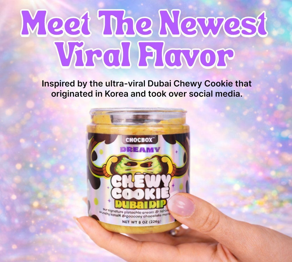 Chewy Cookie Dubai Dip with pistachio cream and chocolate marshmallow by Chocbox, view 2