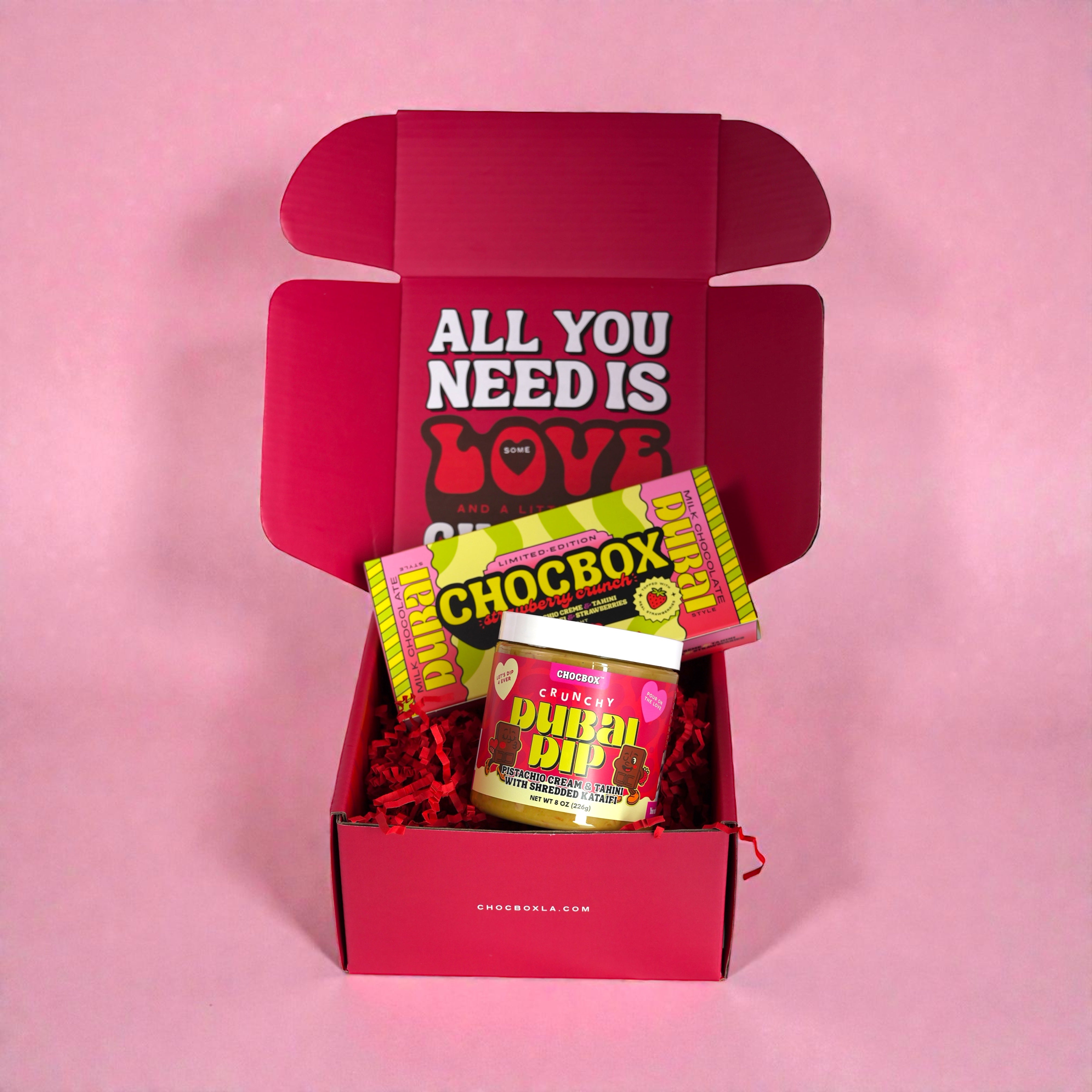 Chocbox Strawberry Crunch bar and Love Box bundle with Dubai Dip, view 17