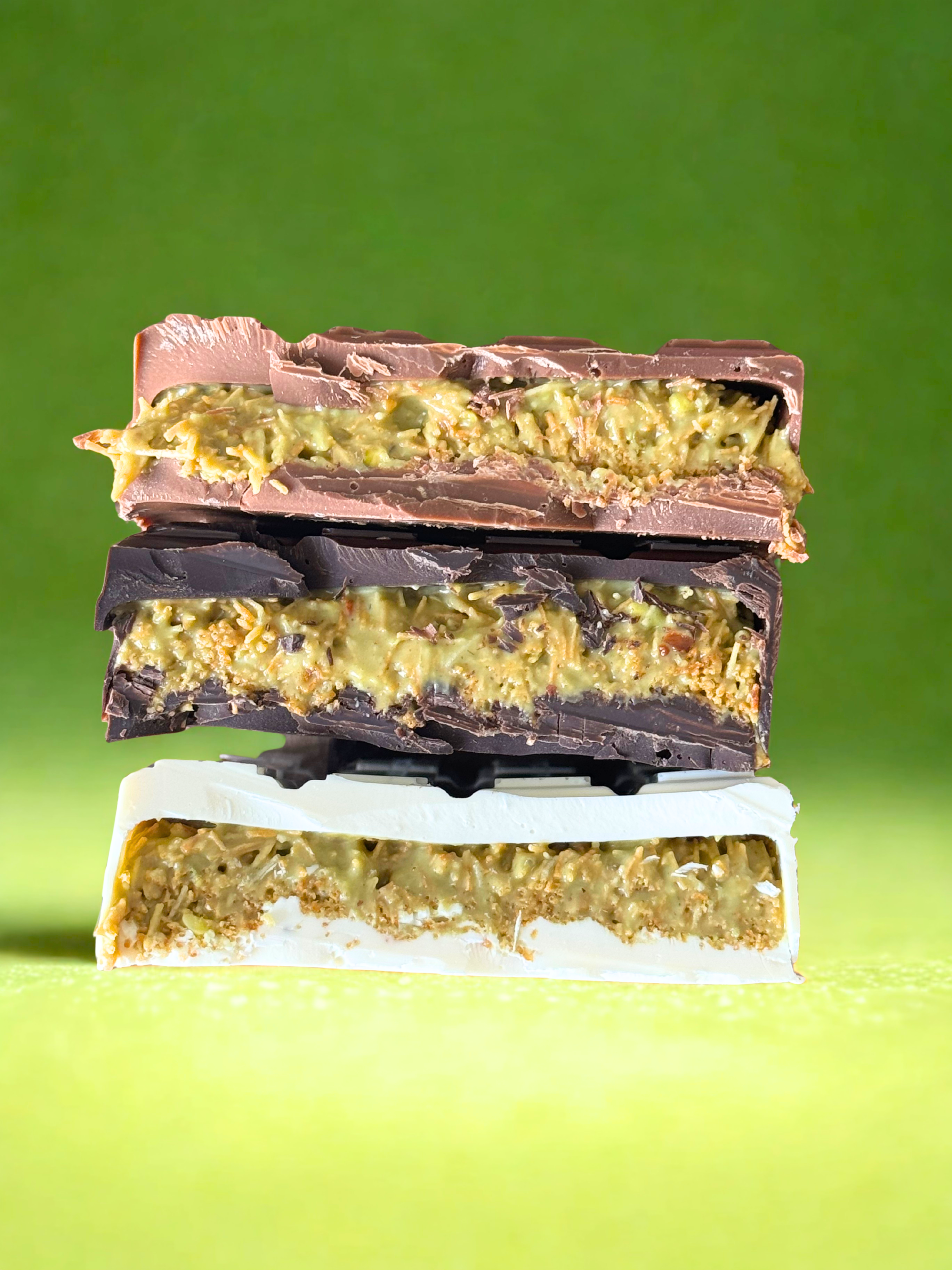 Pistachio knafeh Dubai chocolate bar kit with reusable mold by Chocbox, view 9