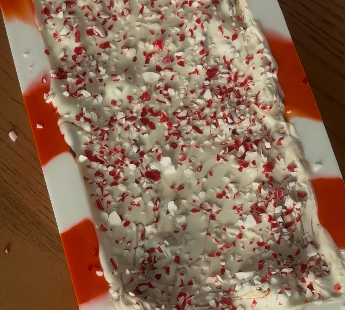 Minty Mrs. Claus candy cane stuffed chocolate bar refill kit by Chocbox, view 2