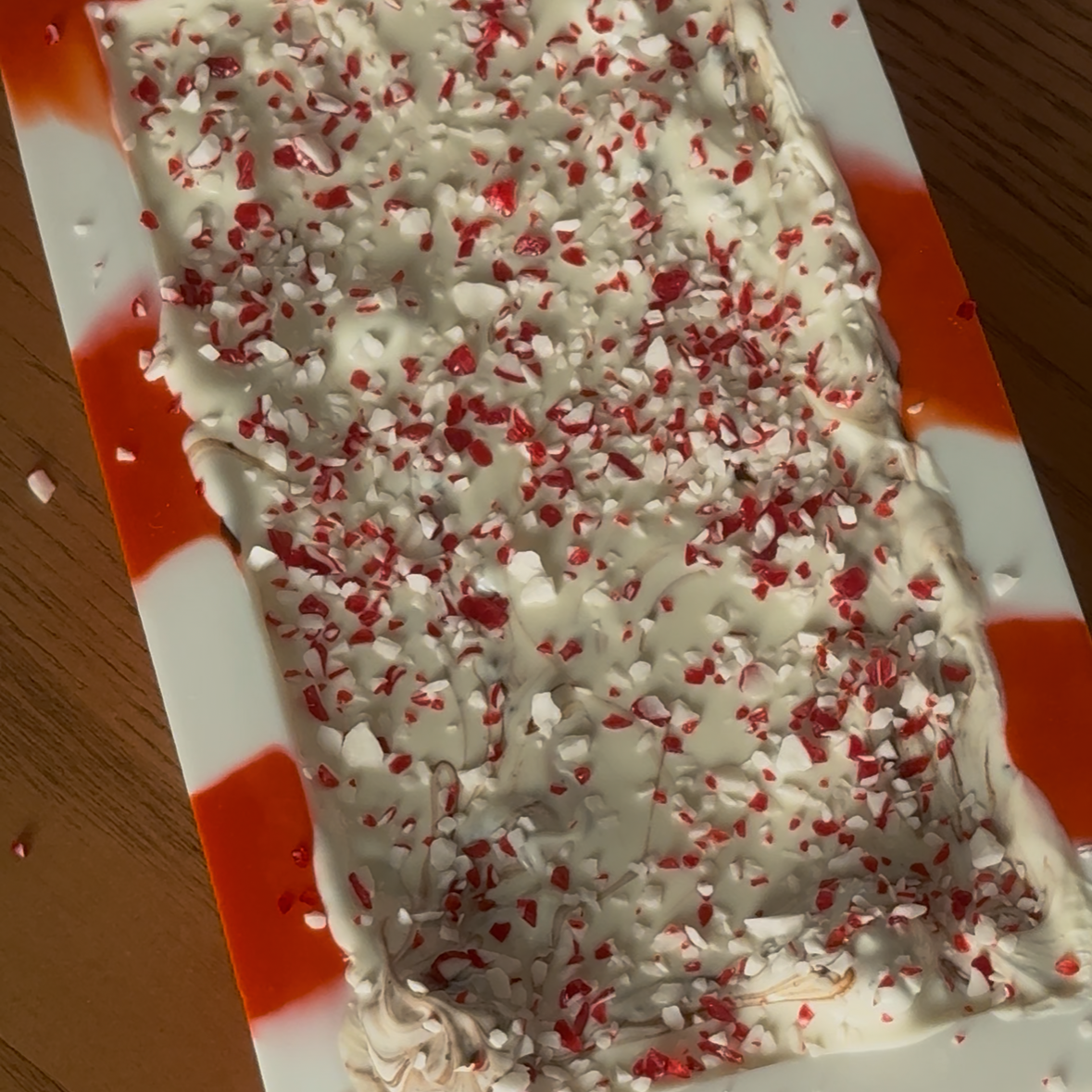 Minty Mrs. Claus candy cane stuffed chocolate bar refill kit by Chocbox, view 2