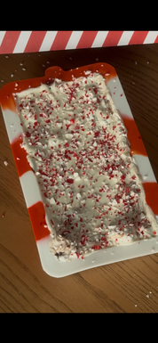 Minty Mrs. Claus candy cane stuffed chocolate bar refill kit by Chocbox, view 2