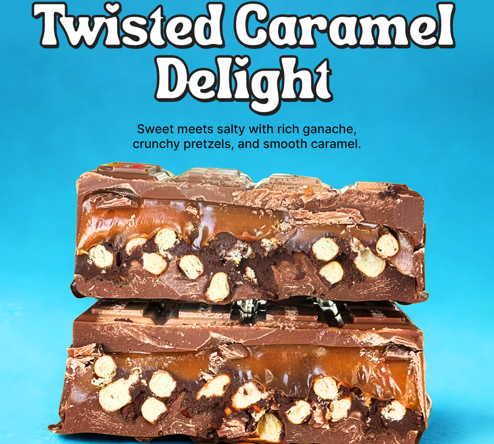 Twisted Caramel stuffed chocolate bar kit by Chocbox, view 2