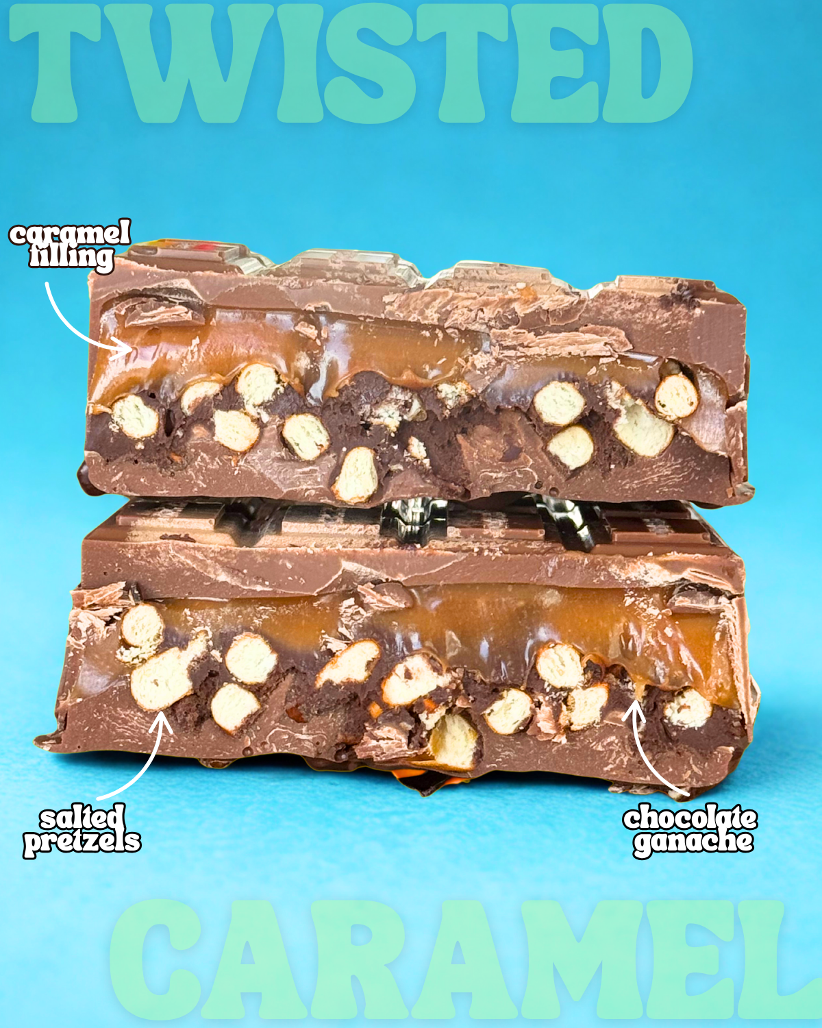 Twisted Caramel stuffed chocolate bar kit by Chocbox, view 7